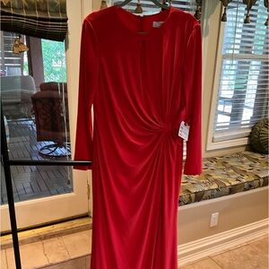 IEENA BY McDugal gown.  Coral color, with keyhole neckline